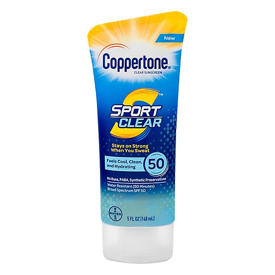Coppertone Sport Clear Lotion Broad Spectrum SPF 50 - 5 Fl. Oz.