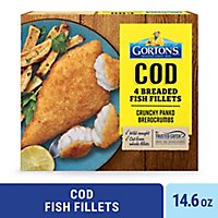 Gortons Fish Fillet Cod Crunchy Panko Breadcrumbs 4 Count - 14 Oz - Image 2
