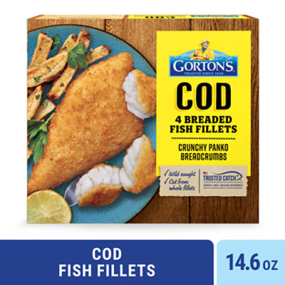 Gorton's Crunchy Panko Breadcrumbs Cod Fillets - 14.6 Oz - Image 1