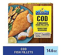 Gortons Fish Fillet Cod Crunchy Panko Breadcrumbs 4 Count - 14 Oz
