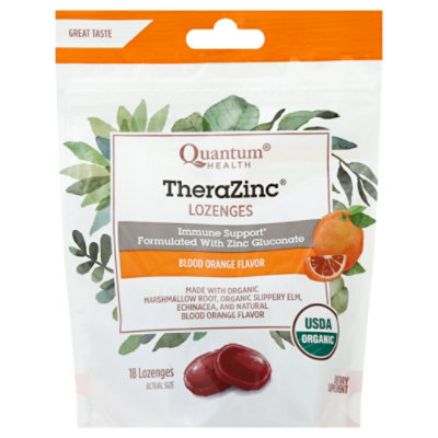 Quantum Therazinc Immune Support Lozenges Blood Orange - 18 Count