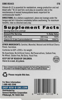 GNC B12 1000 Lozenges - 60 Count - Safeway