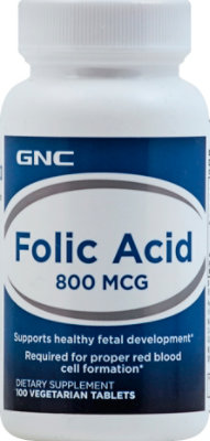GNC Folic Acid 800 - 100 Count - Image 2