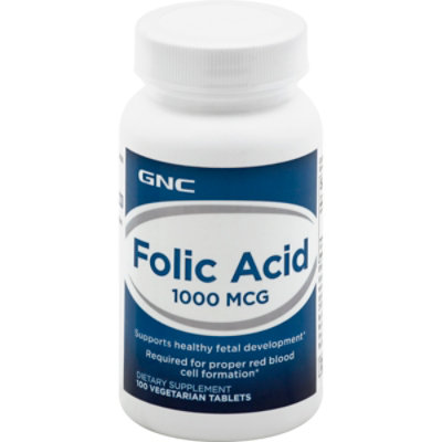 GNC Folic Acid 1000 - 100 Count - Image 1