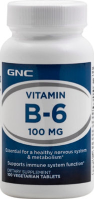 GNC Vitamin B6 100 - 100 Count - Image 2