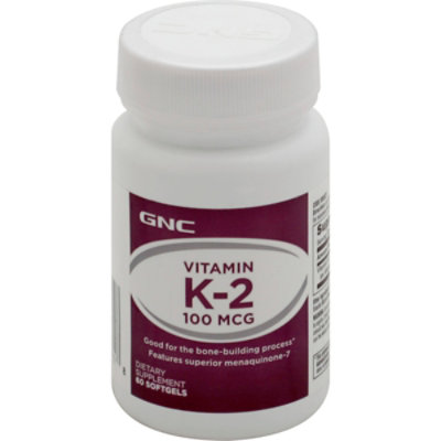 GNC Vitamin K2 102 - 60 Count - Image 1