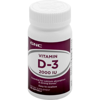 GNC Vitamin D 2000 180 Count Safeway