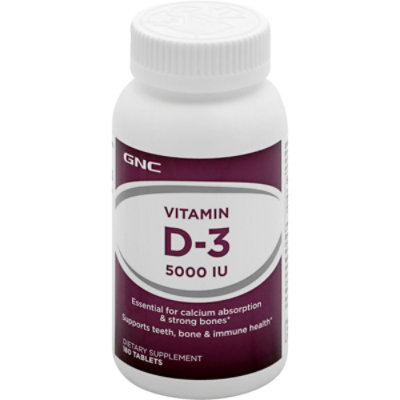 GNC Vitamin D 5000 - 180 Count - Image 1