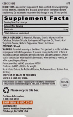 GNC Melatonin 5 Lozenge - 60 Count - Image 3
