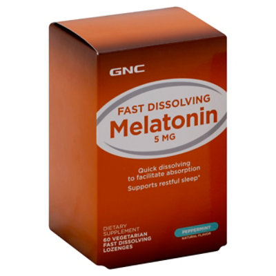 GNC Melatonin 5 Lozenge - 60 Count - Image 1