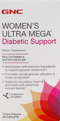GNC Womens Ultra Mega Diabetic Multi - 90 Count - Image 2