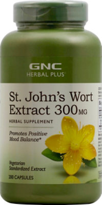 GNC Herbal Plus St John's Wort 300 Mg - 200 Count - Image 2