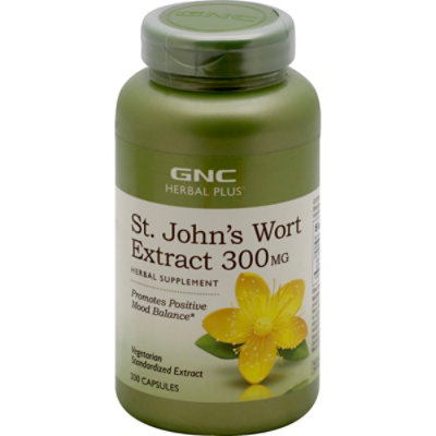 GNC Herbal Plus St John's Wort 300 Mg - 200 Count - Image 1