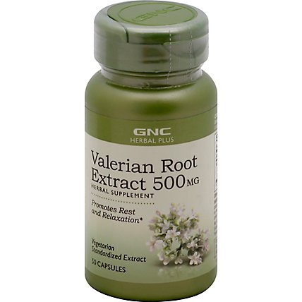 GNC Herbal Plus  Valerian - 50 Count - Image 1