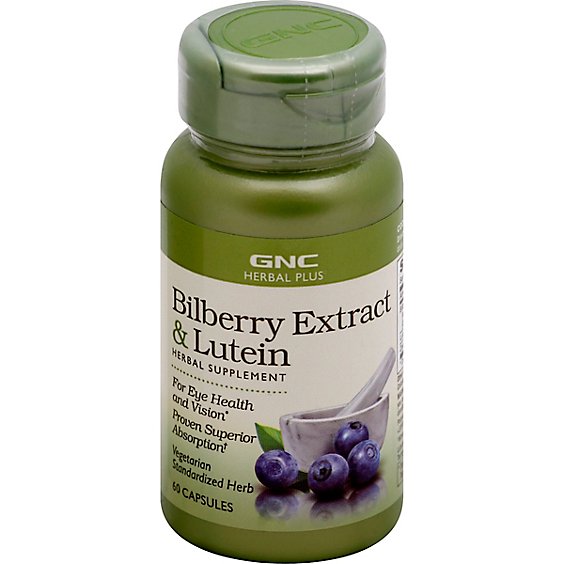 GNC Herbal Plus  Bilberry  Lutein - 60 Count