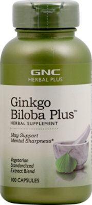 GNC Herbal Plus  Ginkgo Plus - 100 Count - Image 2