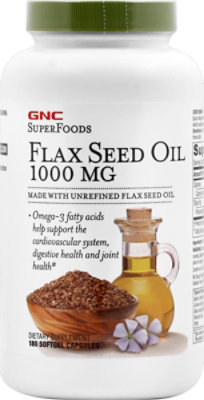 GNC Flax Seed 1000 - 180 Count - Image 2