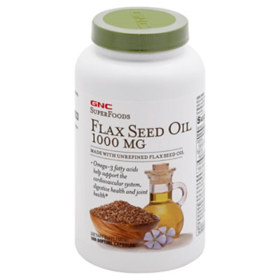 GNC Flax Seed 1000 - 180 Count - Image 1