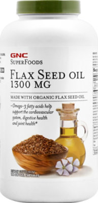 GNC Flax Seed 1300 - 180 Count - Image 2