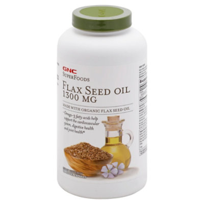 GNC Flax Seed 1300 - 180 Count - Image 1