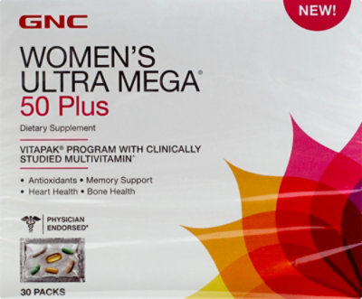 GNC Womens 50 Plus Vitapak - 30 Count - Image 2