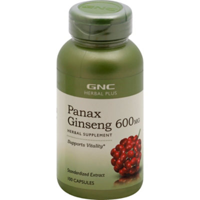 GNC Herbal Plus  Panax Ginseng - 100 Count - Image 1