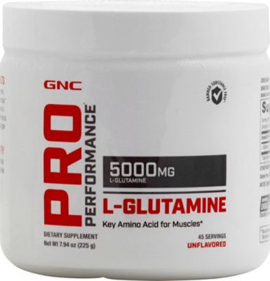 GNC L Glutamine Pro Performance Unflavored - 7.94 Oz - Image 2