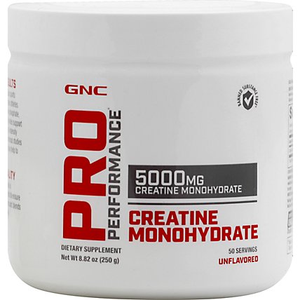 GNC Creatine Monohydrate Pro Performance Unflavored - 8.82 Oz - Image 2
