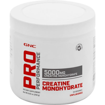 GNC Creatine Monohydrate Pro Performance Unflavored - 8.82 Oz - Image 1