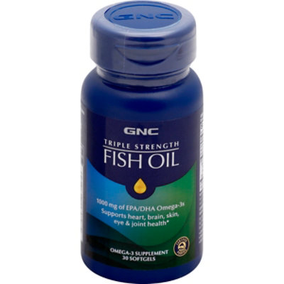 GNC Triple Strength Fish Oil 30ct - 30 Count - Image 1