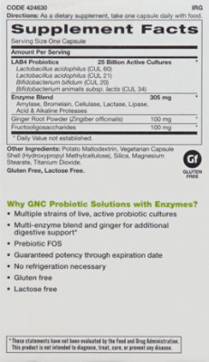 GNC Probiotic 25  Enzymes - 30 Count - Image 2