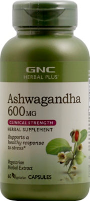 GNC Herbal Plus  Ashwagandha - 60 Count - Image 2