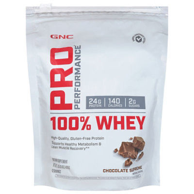 GNC Whey 100% Pro Performance Chocolate Supreme - 15.03 Oz - albertsons