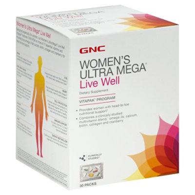 GNC Womens Live Well Vitapak 30 Count Shaw s