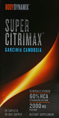 BodyDynamix Super Citrimax Dietary Supplement Garcinia Cambogia Caplet - 60 Count - Image 2