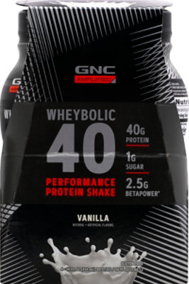 GNC Amplified Protein Shake Performance Wheybolic 40 Vanilla - 4-14 Fl. Oz. - Image 2