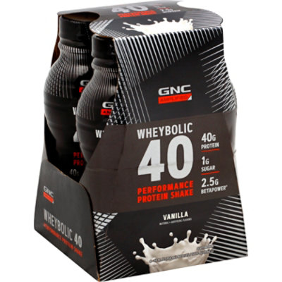 GNC Amplified Protein Shake Performance Wheybolic 40 Vanilla - 4-14 Fl. Oz. - Image 1
