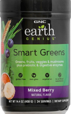 GNC Earth Genius Smart Greens Berry - 14.4 Oz - Image 2