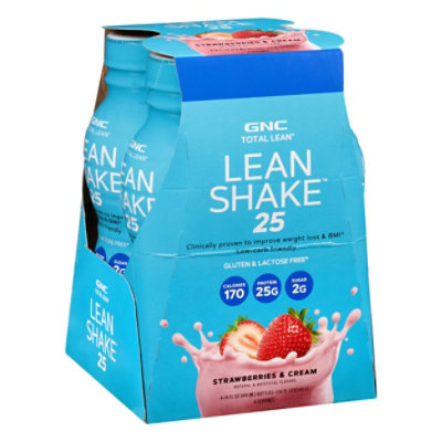 GNC Total Lean Lean Shake 25 - Strawberries and Cream - 12 Bottles