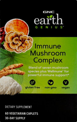 GNC Earth Genius Immune Mushrooms - 60 Count - Image 2