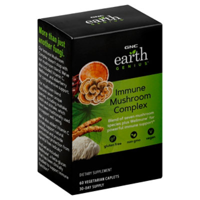 GNC Earth Genius Immune Mushrooms - 60 Count - Image 1