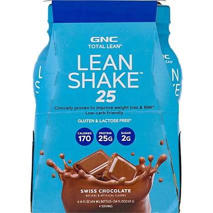 GNC Total Lean Shake Swiss Chocolate - 4-14 Fl. Oz. - Image 2
