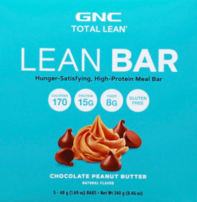 GNC Total Lean Bar Chocolate Peanut Butter - 5-1.69 Oz - Image 2