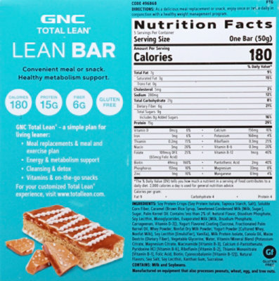 GNC Total Lean Bar Salted Toffee - 5-1.76 Oz - Image 3