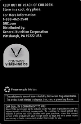 GNC Earth Genius Whole Food Vitamin D - 60 Count - Image 3