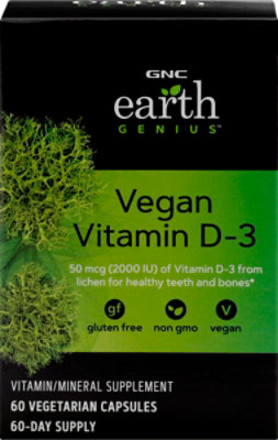 GNC Earth Genius Whole Food Vitamin D - 60 Count - Image 2