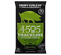 4505 Cracklins Fried Pork Curly Qs Spicy Green Chili & Lime - 3 Oz