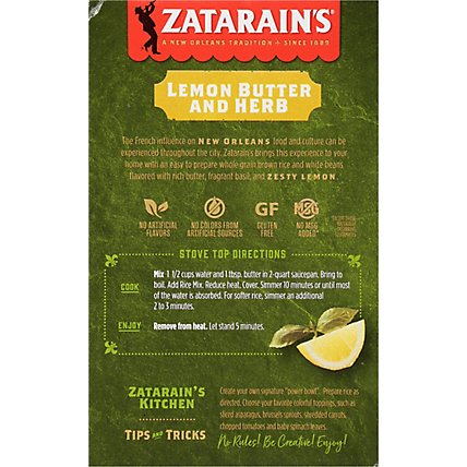 Zatarains Garden District Kitchen Brown Rice Lemon Butter And Herb - 5.7 Oz - Image 6