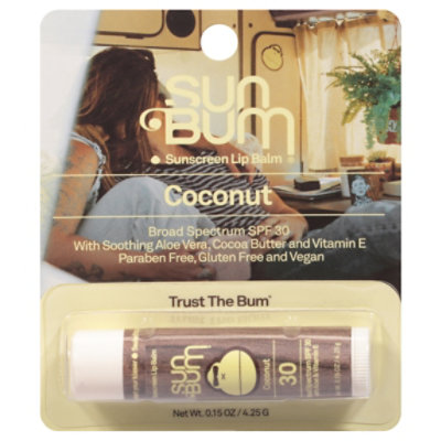 Sun Bum Sunscreen Lip Balm Broad Spectrum SPF 30 Coconut - 0.15 Oz - Image 3