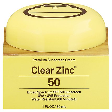 Sun Bum Clear Zinc Sunscreen Cream Premium Broad Spectrum SPF 50 - 1 Fl. Oz. - Image 3